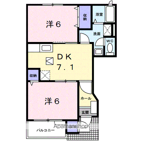 パレ・エクセランⅠの間取り