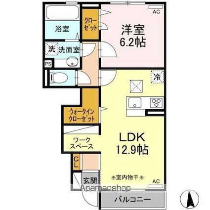 Ｐｒｉｍｒｏｓｅ　Ａ・Ｙ[1LDK/47.92m2]の間取図