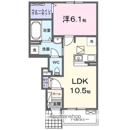 ガーデナーズ　サン[1LDK/41.49m2]の間取図