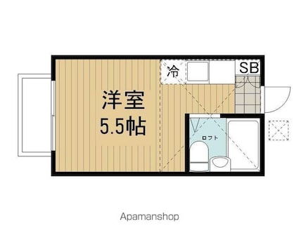 東京都杉並区下井草２丁目[1R/12.96m2]の間取図