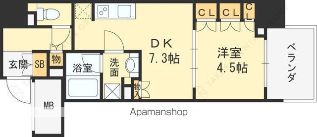 ザ・パークハビオ堂島の間取り写真