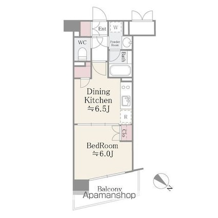 ステラメゾン茗荷谷[1DK/31.76m2]の間取図