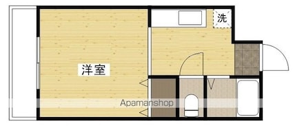 広島県広島市安佐北区亀山３丁目[1R/23.04m2]の間取図