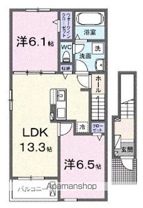 ノース圓　なな[2LDK/59.55m2]の間取図
