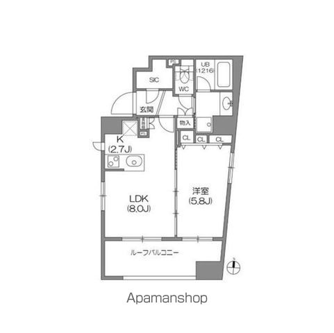 【中野区本町のマンションの間取り】