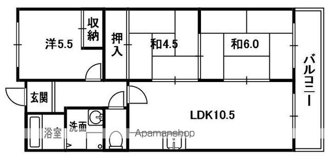 ヴィラージュ私市の間取り写真