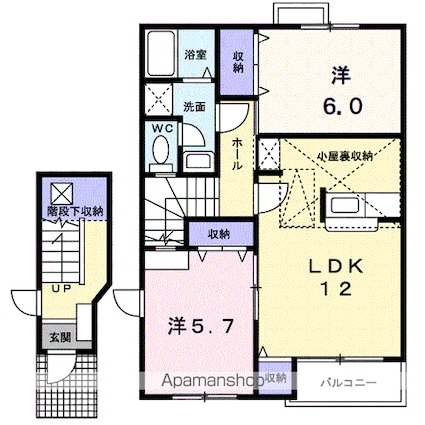 スフィア[2LDK/62.02m2]の間取図