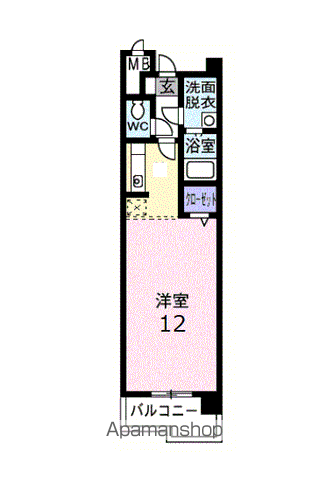 岐阜市加納栄町通のマンションの間取り