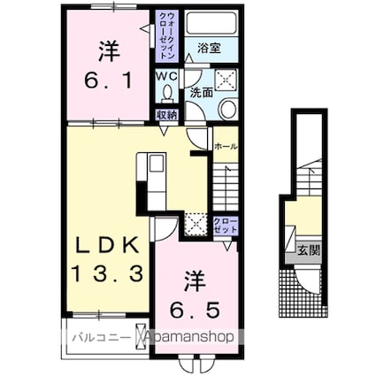 チェリーブロッサム[2LDK/59.58m2]の間取図