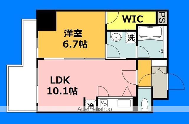 ラクレイス西新の間取り写真