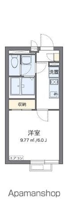 クレイノサンヒルズ[1K/21.18m2]の間取図