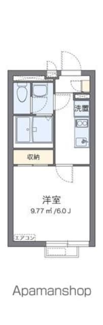 クレイノサンヒルズ[1K/21.18m2]の間取図
