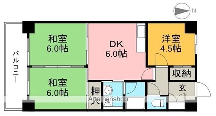 コーポ田中５号館[3DK/54.4m2]の間取図