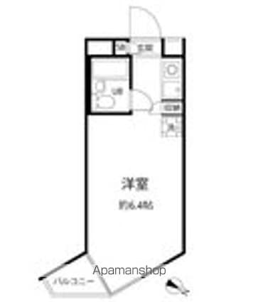 エスポワール中目黒[1R/16.22m2]の間取図