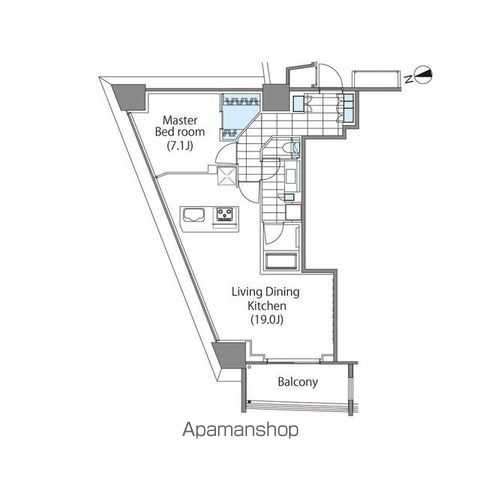 【コンフォリア新宿イーストサイドタワーの間取り】