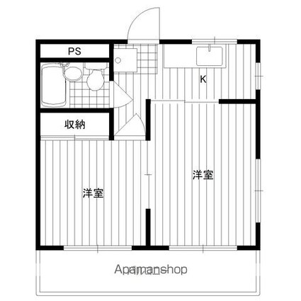元本郷レジデンス[2K/30m2]の間取図