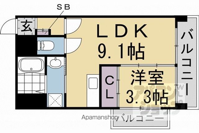 CLAIR京都桂川の間取り写真