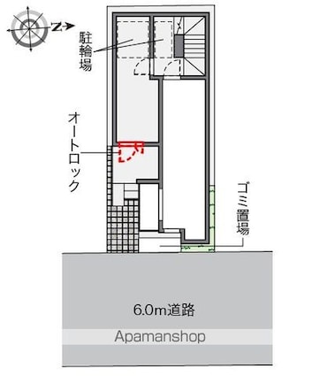 クレイノ根岸　セレッソ[1R/20.03m2]の配置図