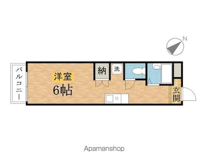 東京都八王子市横山町[1R/21.2m2]の間取図