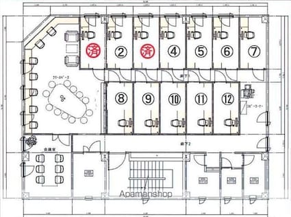 和歌山県和歌山市卜半町[事務所/250m2]の間取図