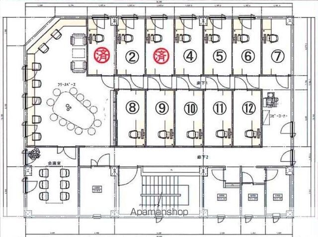 和歌山県和歌山市卜半町[事務所/250m2]の間取図