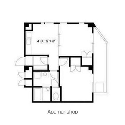 エトーレ武蔵関[2DK/43.67m2]の間取図