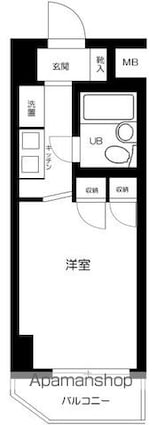 スカイコート世田谷第４[1R/16.57m2]の間取図