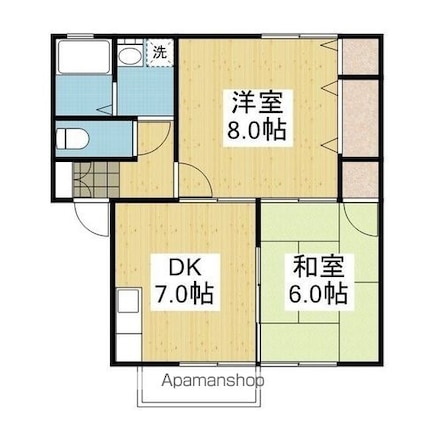 ニューほおめんⅡ[2DK/48.53m2]の間取図