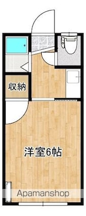 オリーブ[1K/17.01m2]の間取図