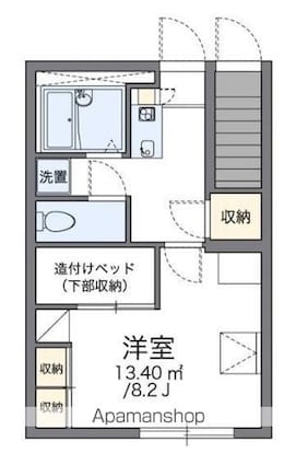 レオパレスパストラルフォレスト[1K/23.97m2]の間取図