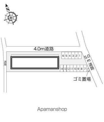 レオパレスプリマベーラ[1K/26.08m2]の配置図