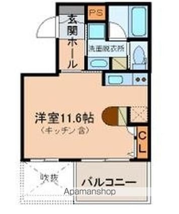 滋賀県大津市におの浜４丁目[1R/30.65m2]の間取図