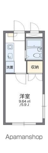 レオパレス新宿[1K/17.7m2]の間取図