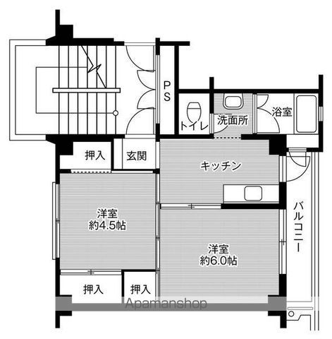 【鹿嶋市大字中のマンションの間取り】