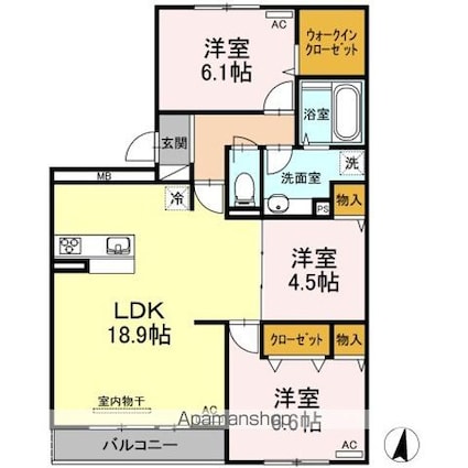 フレッチェ・ボスコⅠ（１）[3LDK/81.33m2]の間取図