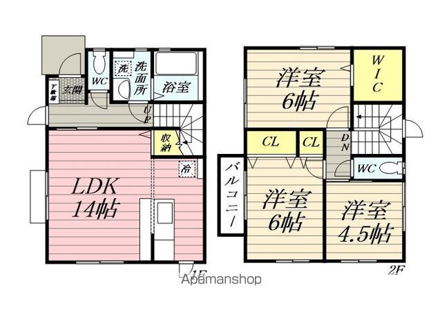 大和町１丁目戸建　東棟の間取り