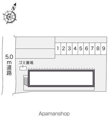 レオパレスフィエール[1K/23.18m2]の配置図
