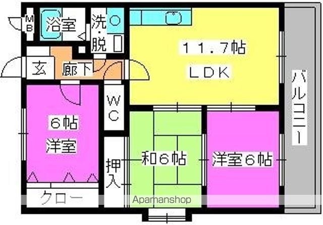 リバーサイド志免の間取り写真