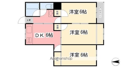 ＤＡＫマンション山越[3DK/57.43m2]の間取図