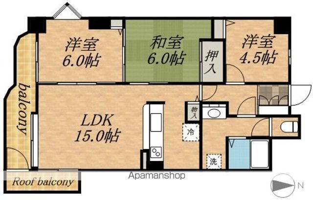 オリンピア南9条マンションの間取り写真