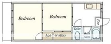 クロノス犬目町[2K/29.74m2]の間取図