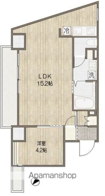 ラ・ブークル[1LDK/43.83m2]の間取図