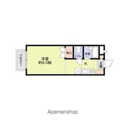 エステート千歳烏山[1R/19.87m2]の間取図