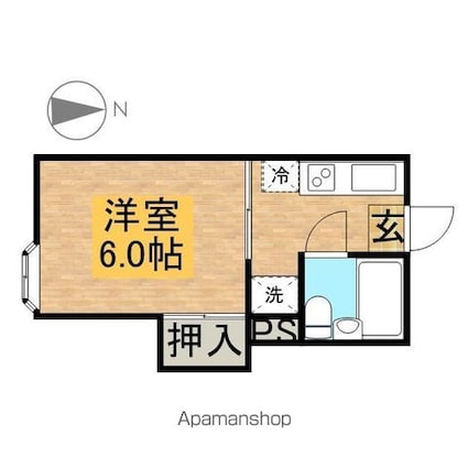 第一パレスハシモト[1K/20.28m2]の間取図