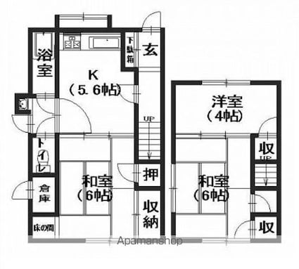 寺田貸家二戸一[3K/54.02m2]の間取図