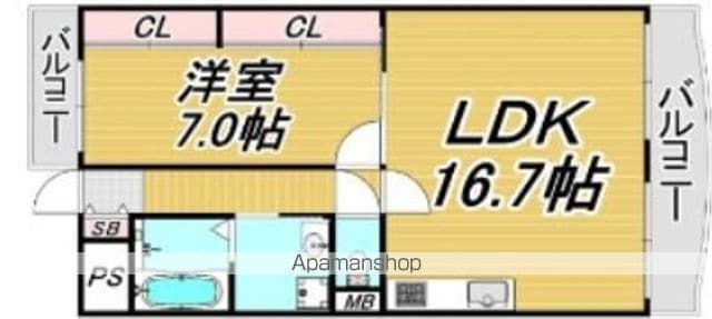 コンフォート谷町の間取り写真