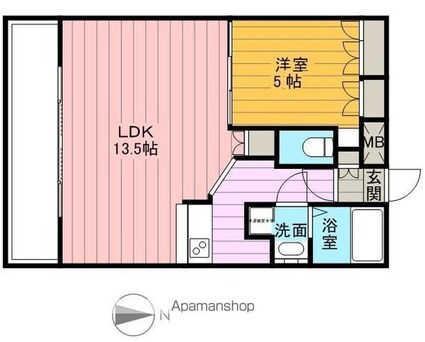 レジディア錦糸町[1LDK/40.02m2]の間取図