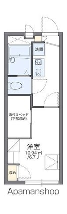 レオパレスオープンハウス２１[1K/19.87m2]の間取図