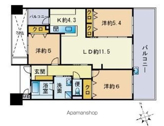 【サングレート薬院駅ロイヤルウィンの間取り】