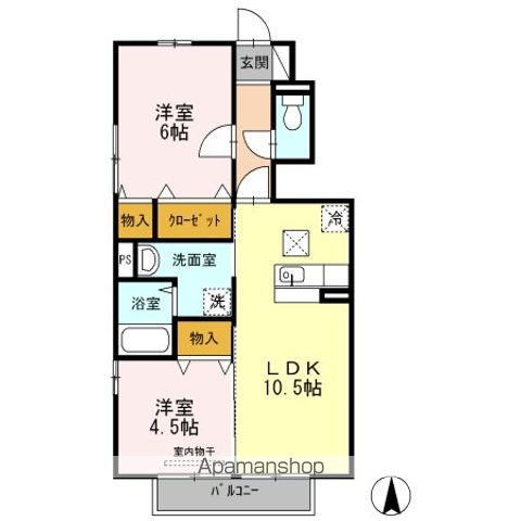 ベルパージュ A棟の間取り写真
